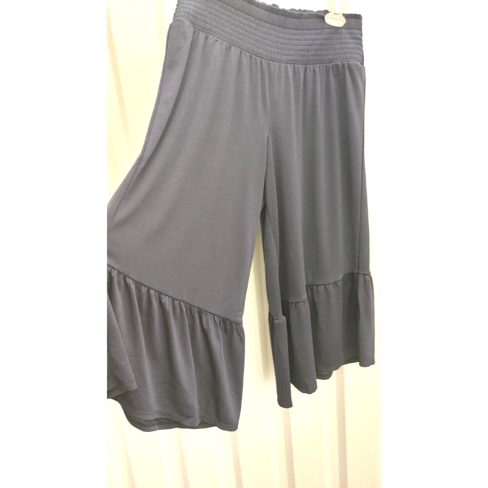 CATO Pants Flowy Culottes Small Navy Blue NWT